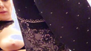 AureliaDoux two dildos inside pussy