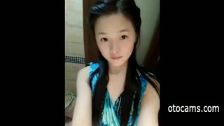 cute chinese girl dance at home