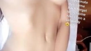 Cherubesque plays with big tits and cums repeatedly