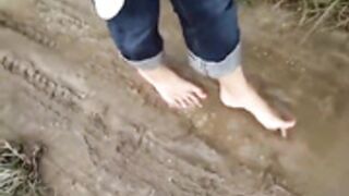 Village girl are barefoot for life