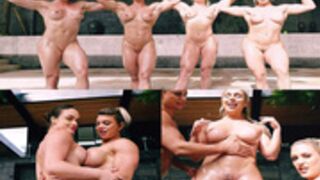 Deniseanders - FBB Group oiled-up Group Flexing
